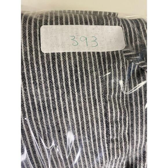 Talbots Linen Blend Gray White Striped Pull On Office Work Trouser Pants 16 - Picture 14 of 14